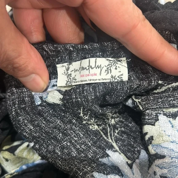 NWOT FREE PEOPLE Bali Wild Daisy Slip / Dress Black Combo Size S - Picture 14 of 14